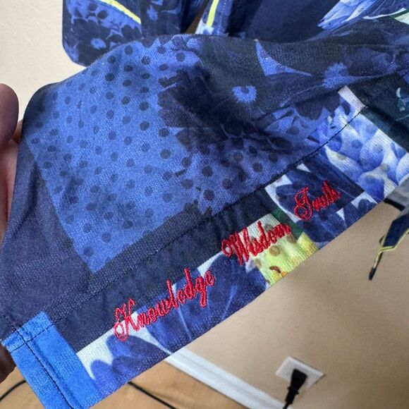 Robert Graham Exclusive Shirt Mens Large Blue Button Up Polka Dot Floral Print - Picture 5 of 8